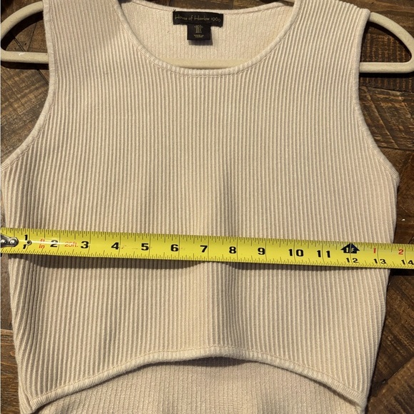 House of Harlow 1960 Tan Ribbed Crop Tank Top - Picture 8 of 9